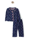 Pijama bleumarin cu inimioare coral picture - 2