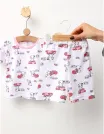 Pijama MS imprimata Love Cats rosu-roz picture - 4