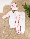 Set baby buline body, salopeta, fes, rosu picture - 6
