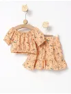 Set vara Top Crop bluza si fustita corai picture - 1