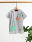 Tricou Dino World, model gri picture - 3