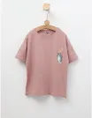 Tricou Lazy Cat, model roz-prafuit picture - 1