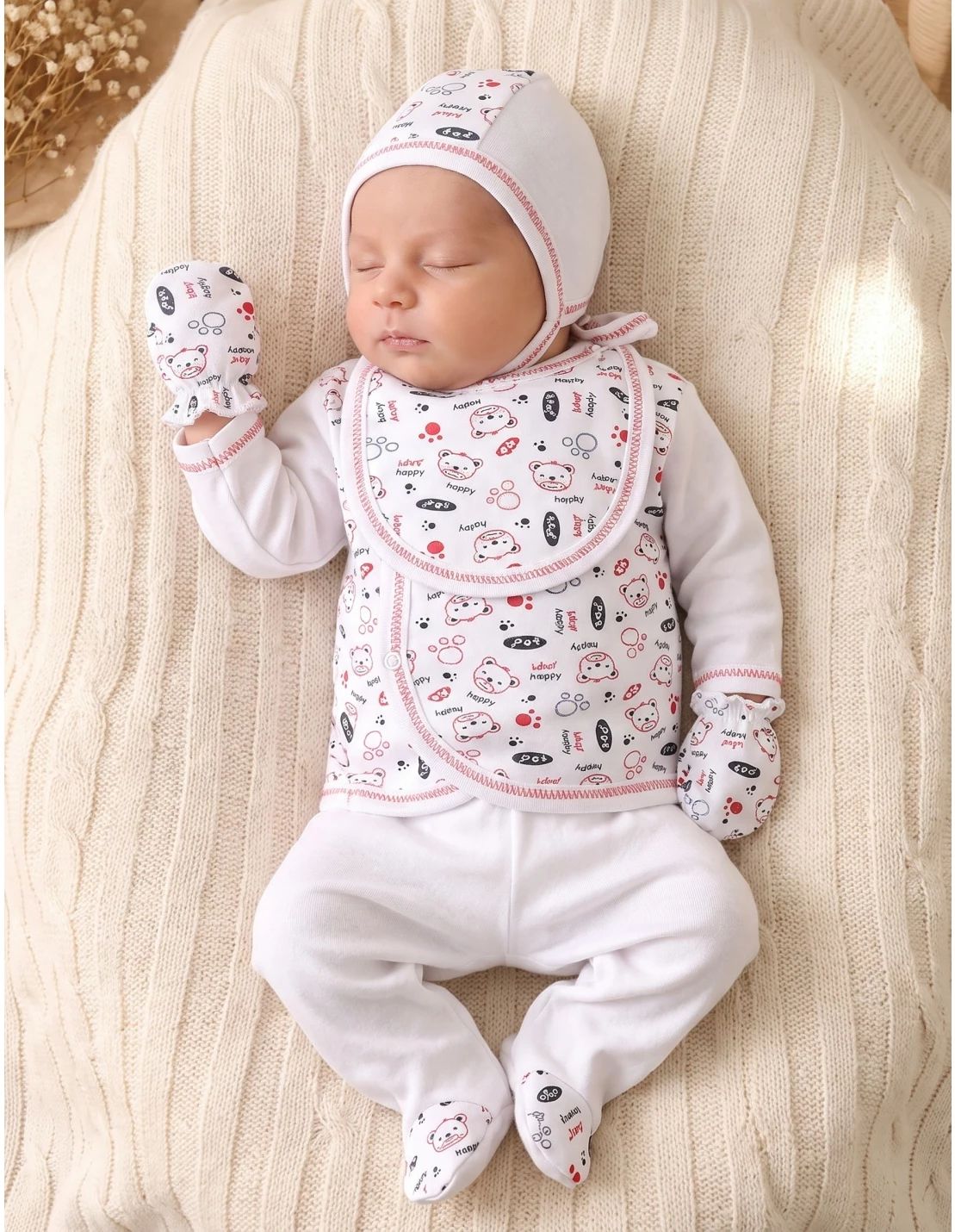 Costumas 6 piese Happy Bear, multicolor