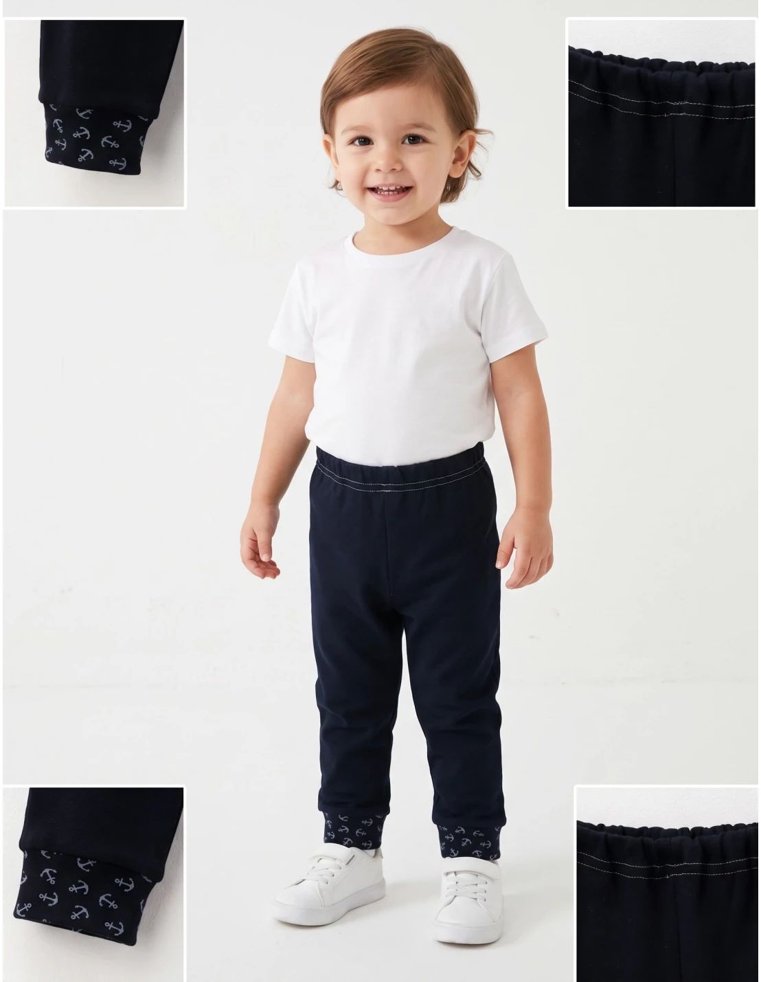 Pantaloni bebe model bleumarin