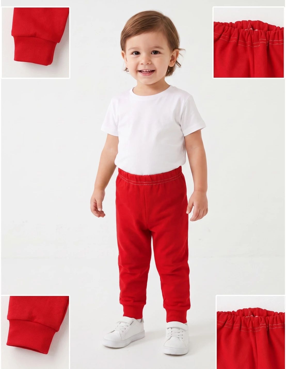 Pantaloni bebe model rosu