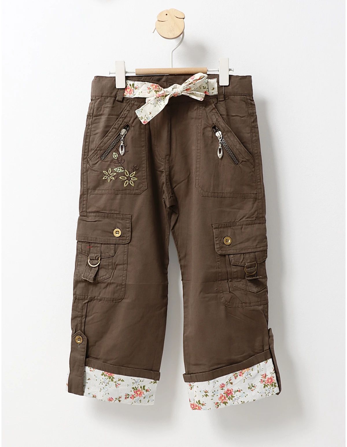 Pantaloni cargo Delia gri-inchis