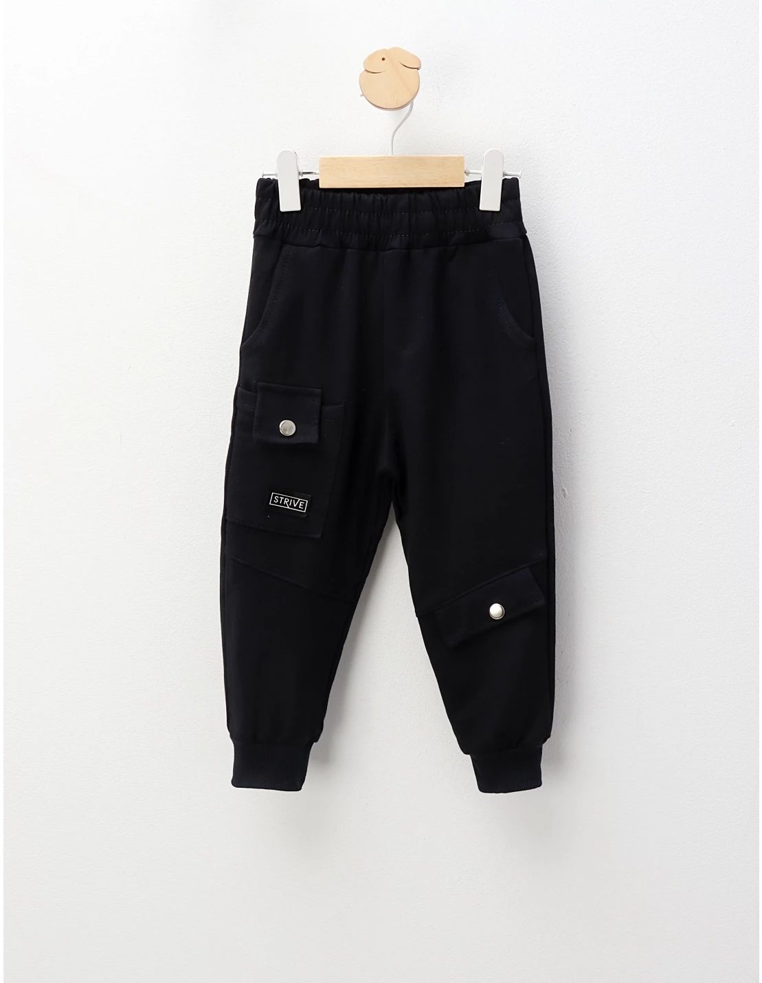 Pantaloni plusati de baietei Patrik, bleumarin