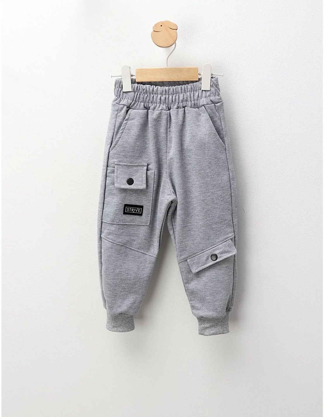 Pantaloni plusati de baietei Patrik, gri