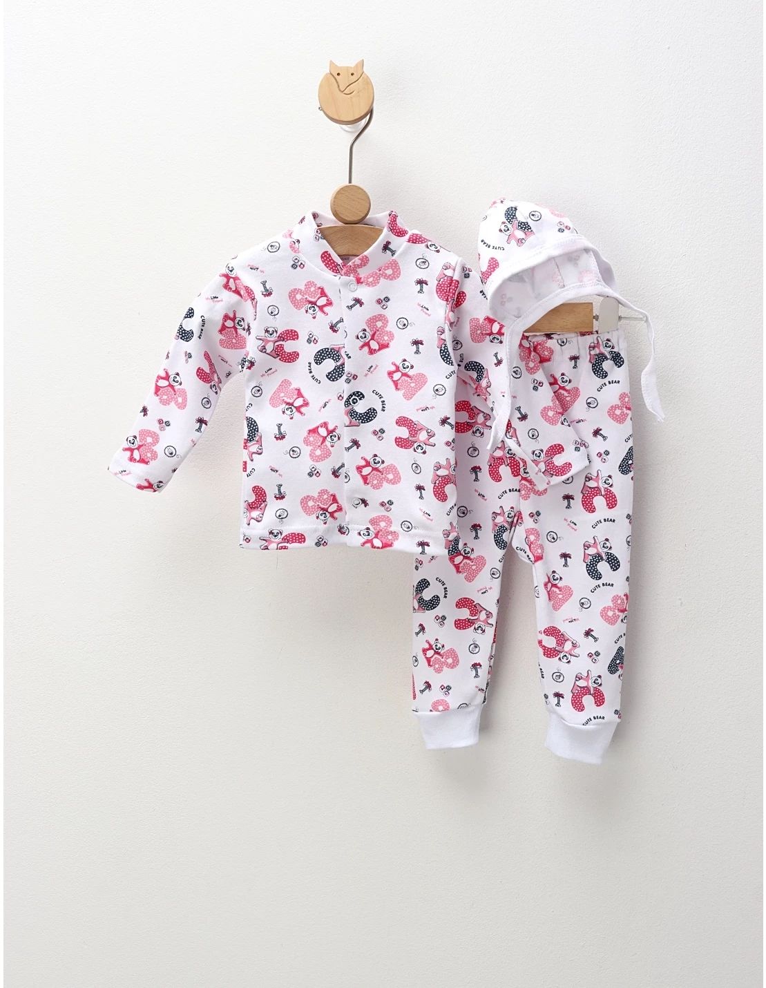 Pijama Kid, Cute Bear, cu ciclam