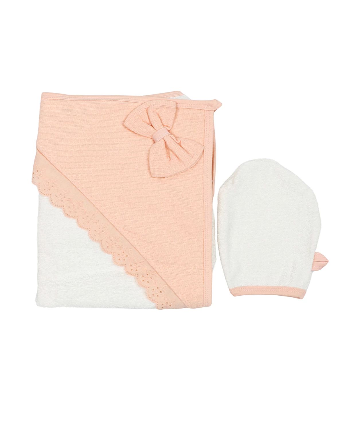 Prosop de baie lady + manusa corai