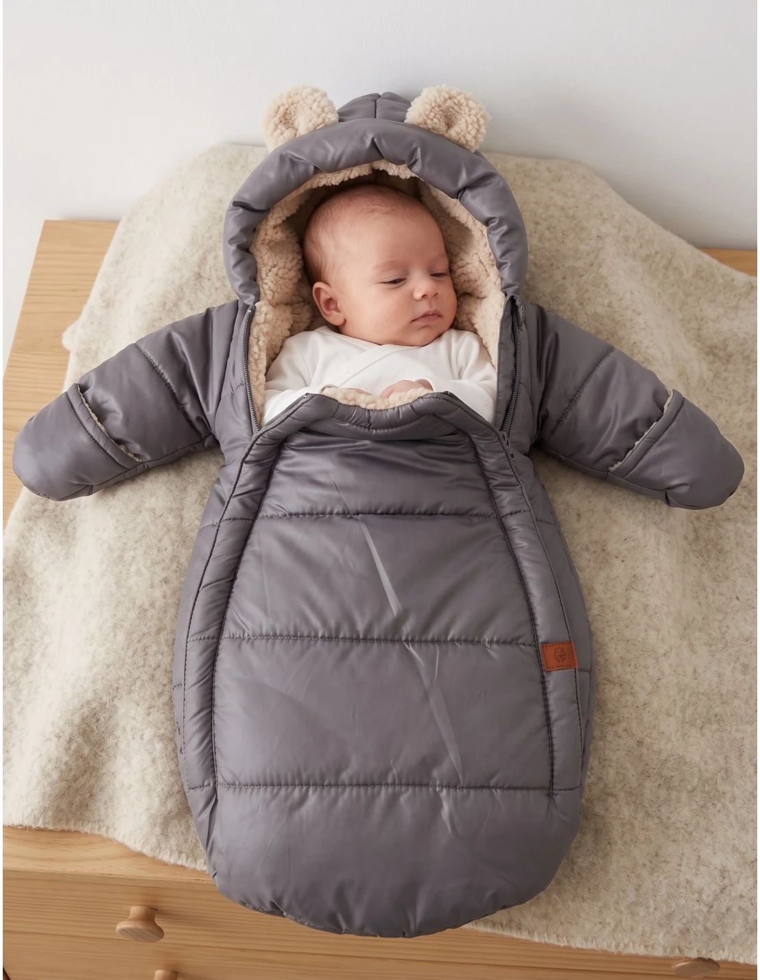 Sac de dormit de exterior, Coppa Baby, gri-inchis