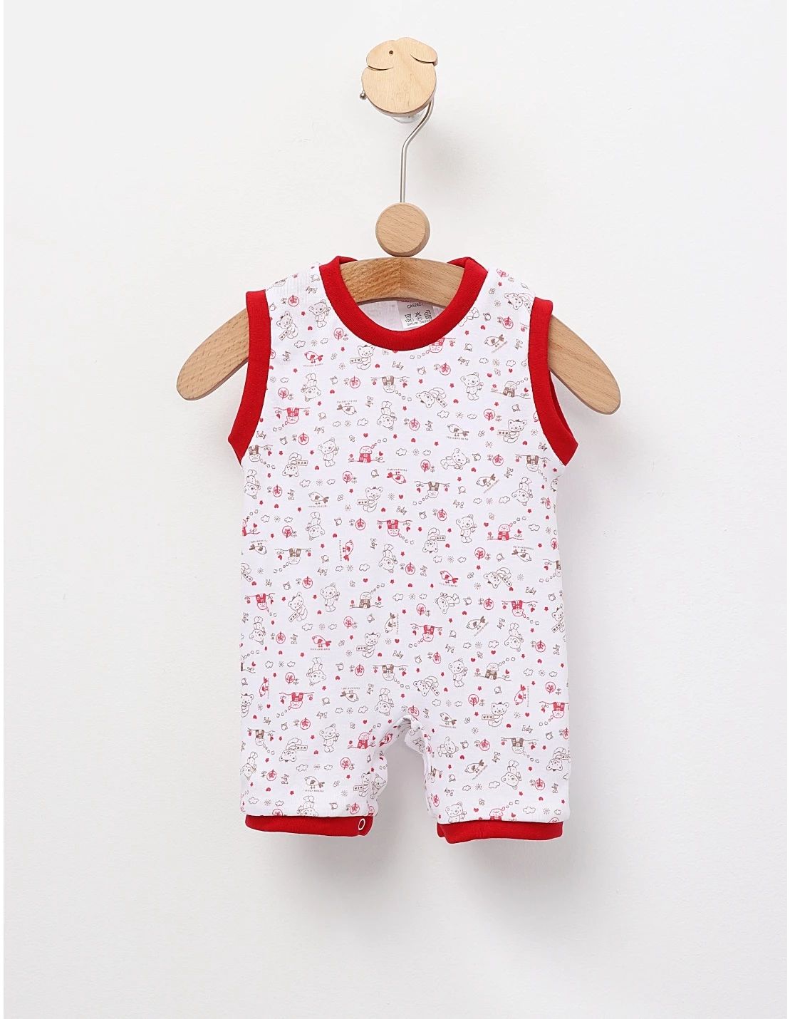 Salopeta Bear and Birds M-S model cu rosu