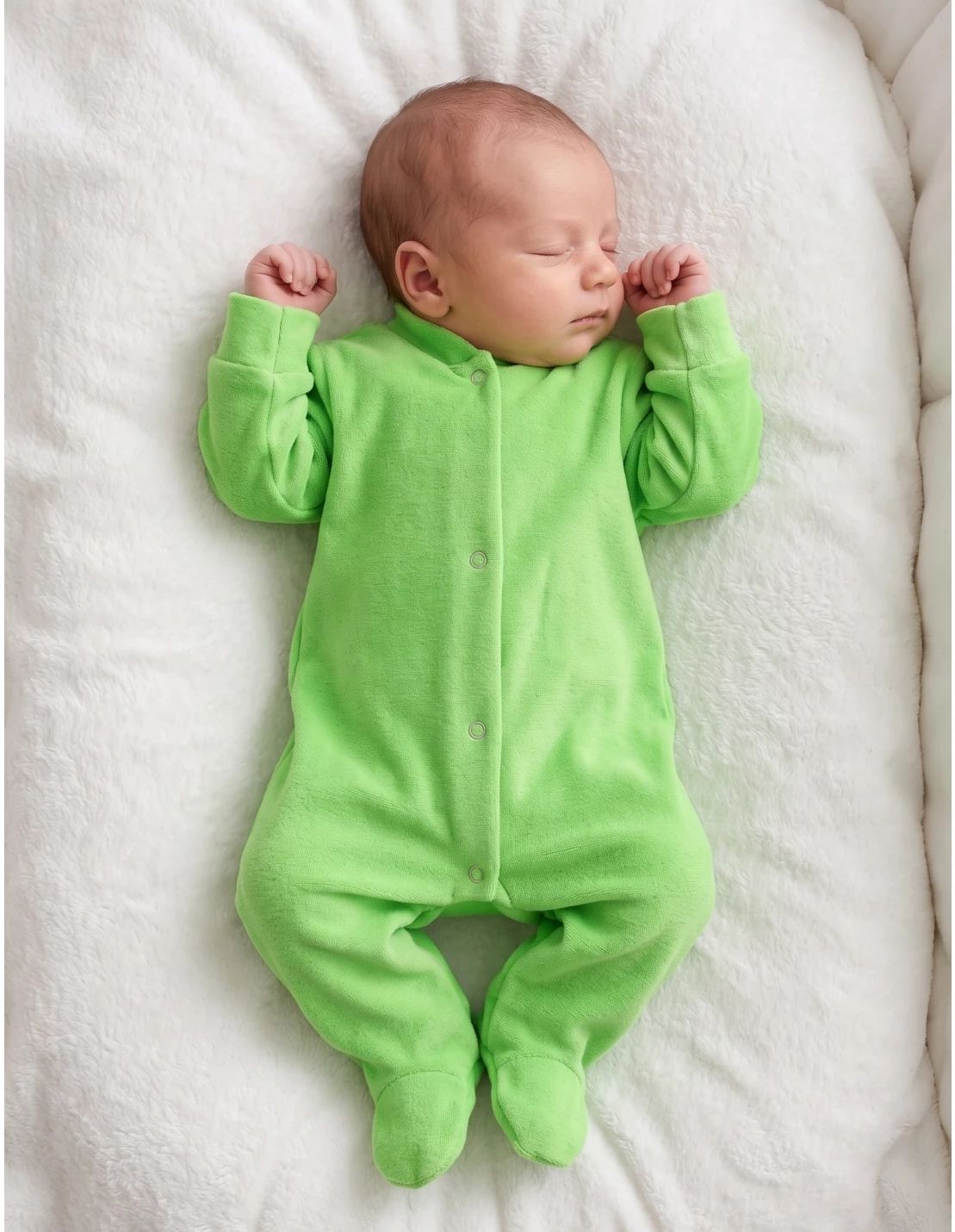 Salopeta catifea, Bebe Kid, verde