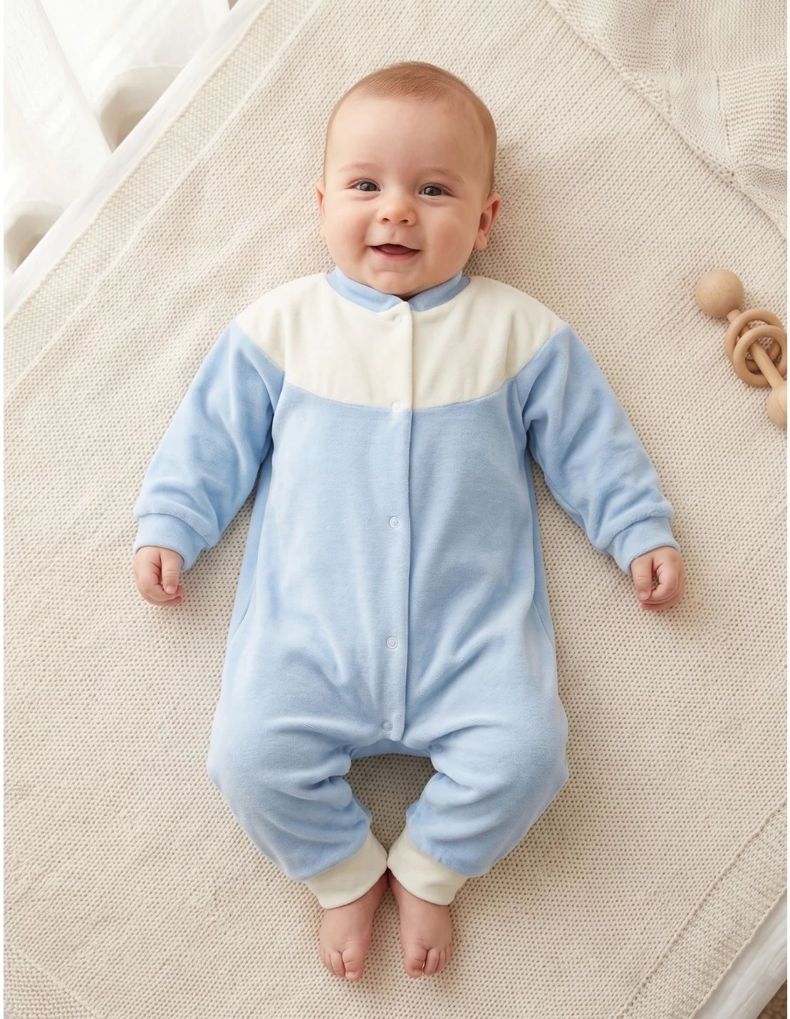 Salopeta catifea, Kids Warm,blue-alb