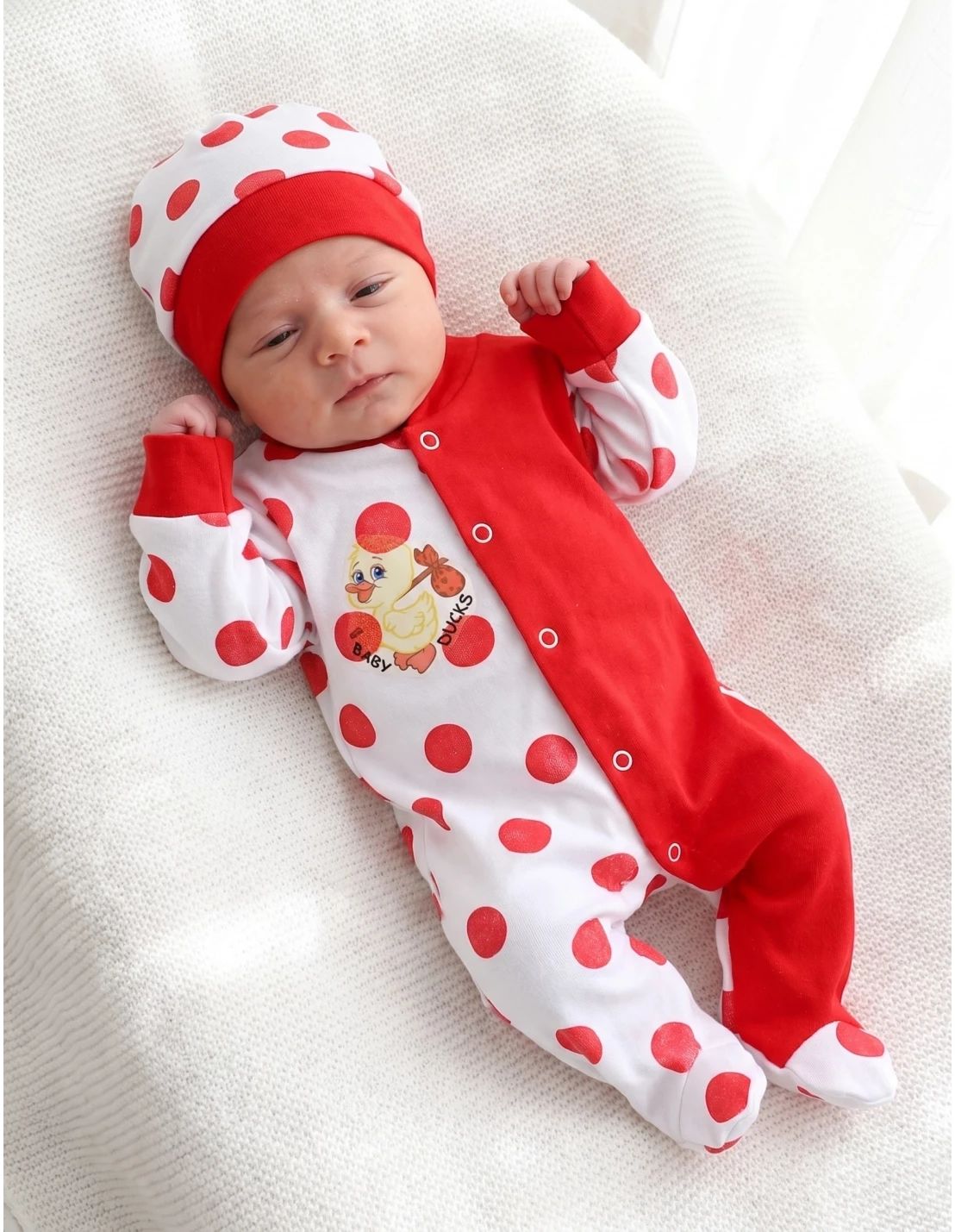 Salopeta cu fes Baby Duck's buline, rosu