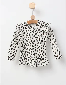 Bluza cu Animal Print, model alb