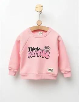 Bluza vatuita Think Positive model roz