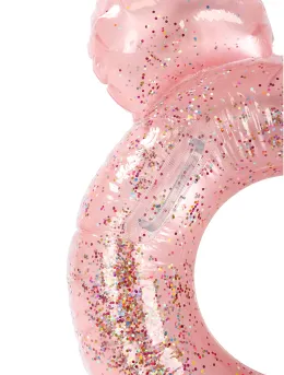Colac gonflabil copii roz sclipici 70 cm