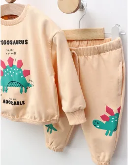 Compleu Stegosaurus Adorable, crem