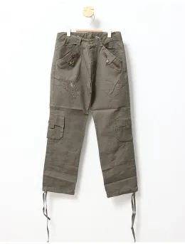Pantaloni cargo Larissa gri-inchis