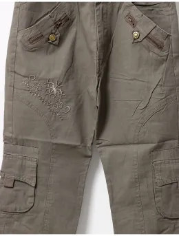 Pantaloni cargo Larissa gri-inchis