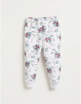 Pantaloni imprimati Fly Away albastru-rosu