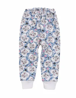 Pantaloni imprimati Pisicuta cu fundita