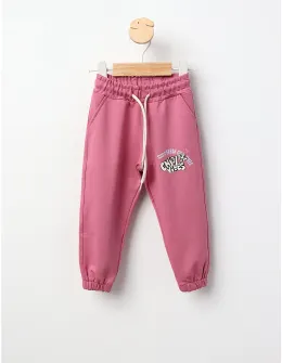 Pantaloni trening ENJOY THE VIBES roz pal