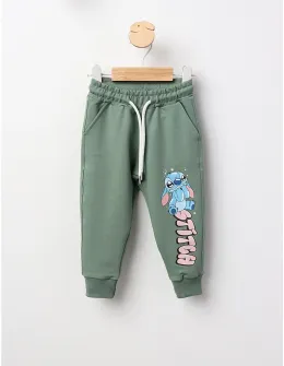 Pantaloni trening Stitch verde