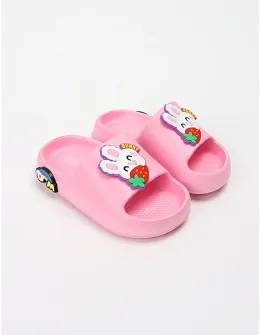 Papuci spuma Bunny, cu roz