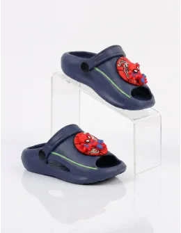 Papuci spuma Jibbtz rotativ Spider-Man, bleumarin