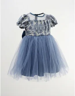 Rochita cu tulle Carla, model albastru