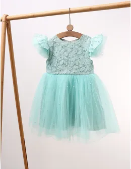 Rochita cu tulle Zara, model verde