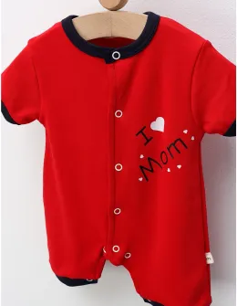 Salopeta de vara, I Love Mom, rosu-bleumarin