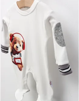 Salopeta Music Bear, model alb