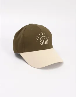 Sapca copii, Sun, verde-ecru