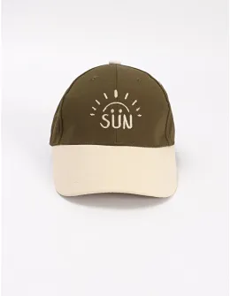 Sapca copii, Sun, verde-ecru