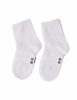 Set 2 perechi sosete albe simple