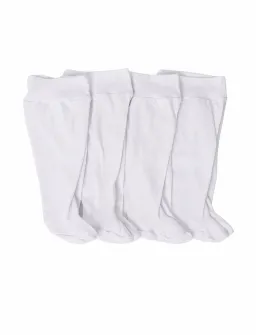 Set 4 perechi Pantalonasi cu botosei Romania alb
