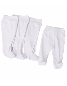 Set 4 perechi Pantalonasi cu botosei Romania alb
