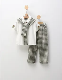 Set lejer de vara, Fashion Style, alb-verde