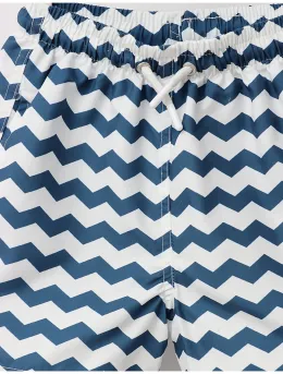 Sort de baie din fas model zig-zag alb-abt