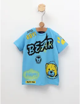 Tricou Happy Bear, model blue