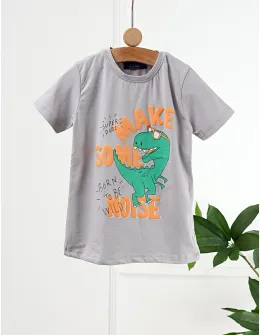 Tricou Make Some Noise, model gri