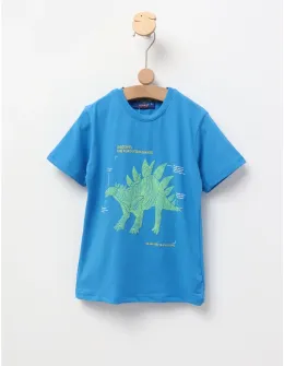 Tricou Stegosaurus, model albastru