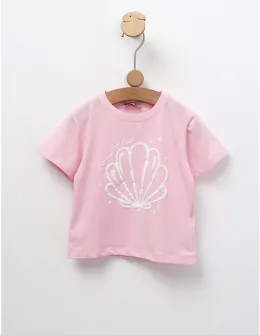 Tricou Summer Fun Times, roz-deschis