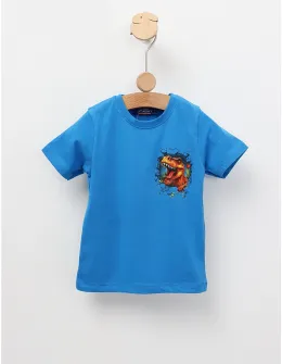 Tricou Tiranozaur REX, model albastru
