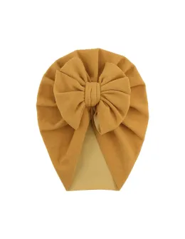 Turban cu fundita SELLY galben mustar MD3