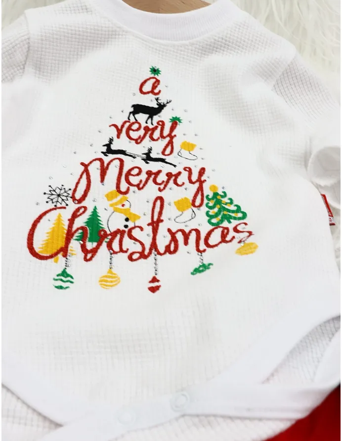 Compleu A Very Merry Christmas alb-rosu picture - 4