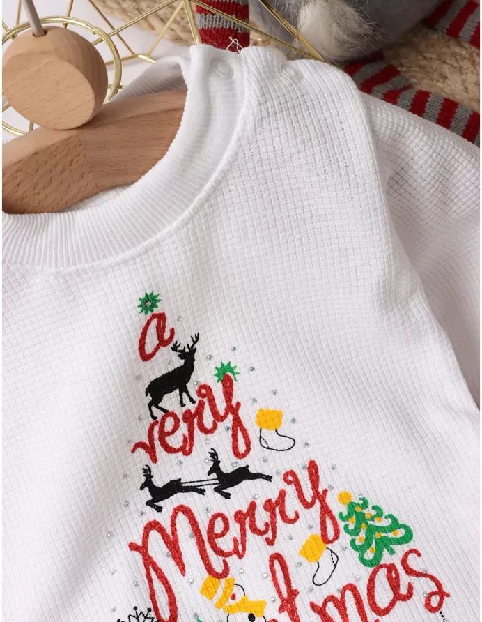 Compleu A Very Merry Christmas alb-rosu picture - 6